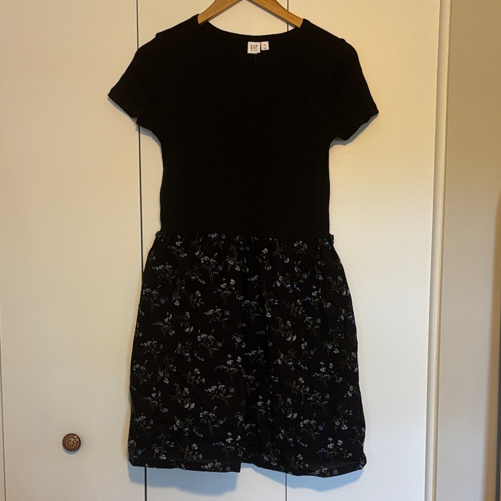 GAP Black and Blue Floral Kids Dress